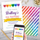 Search for rainbow balloons invitations Modern