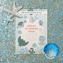 Search for under the sea boy birthday invitations Blue