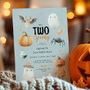 Search for two spooky birthday invitations Boy 2nd birthday