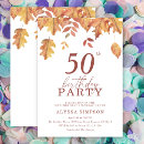 Search for autumn 50th birthday invitations Fall