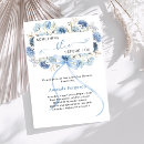 Search for blue floral bridal shower invitations Blue and white