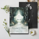 Search for enchanted forest wedding save the dates Greenery