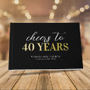 Search for 90th birthday party guest books Black and gold