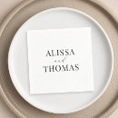 Search for modern wedding napkins Black and white