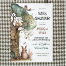 Search for woodland creatures baby shower invitations Squirrel