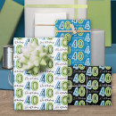 Search for happy 40th birthday wrapping paper Typography