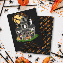 Search for haunted house invitations Black cat