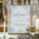 Search for winter baby shower welcome signs Blue