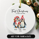Search for penguin family christmas tree decorations Family of three