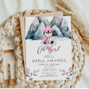 Search for penguin baby girl shower invitations Watercolor