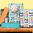 Search for 21 year old wrapping paper Typography