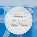 Search for glitter baby shower stickers Thank you