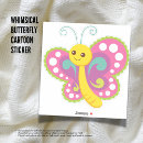 Search for butterfly cartoon stickers Children