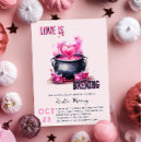 Search for love is brewing shower invitations Pink