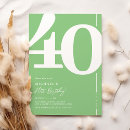 Search for green 40th birthday invitations Trendy