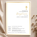 Search for gold cross christening invitations Minimal