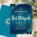 Search for teal bar bat mitzvah invitations Turquoise