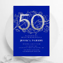 Search for royal blue silver birthday invitations Elegant