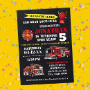 Search for fire birthday invitations Sound the alarm birthday