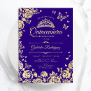 Search for purple butterfly quinceanera invitations Princess tiara crown