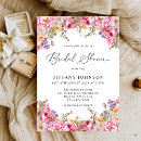 Search for pink peony bridal shower invitations Floral