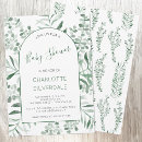 Search for eucalyptus baby shower invitations Greenery