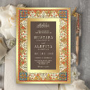 Search for gold and brown wedding invitations Qr code