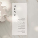 Search for minimalist wedding menus Black and white