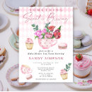 Search for tea shower invitations Watercolor