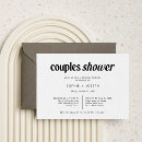 Search for modern couples shower invitations Minimalist