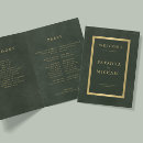 Search for green gold wedding programmes Order of service
