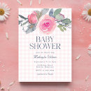 Search for pink floral baby girl shower invitations Roses