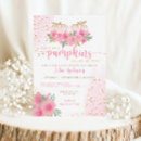 Search for pink gold pumpkin baby shower invitations Faux gold glitter