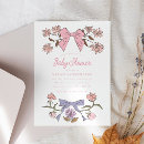 Search for bow baby girl shower invitations Floral