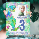 Search for dinosaur 3rd birthday invitations Prehistoric