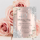 Search for rose gold 40th birthday invitations Flowers