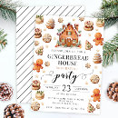 Search for gingerbread house christmas invitations Cookie decorating party
