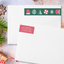Search for red star return address labels Red and green