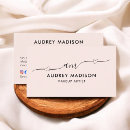 Search for blush pink business cards Qr code