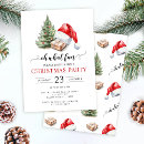 Search for santa hat christmas invitations Watercolor