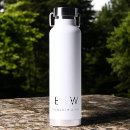 Search for monogrammed water bottles Modern minimalist