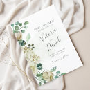 Search for eucalyptus wedding save the dates Watercolor green foliage