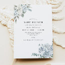 Search for dusty blue baby boy shower invitations Blue and white