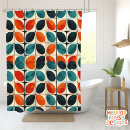 Search for orange and teal shower curtains Pattern