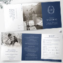 Search for tri fold wedding invitations Navy blue