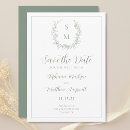 Search for botanical wedding save the dates Sage green