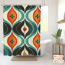 Search for decorative shower curtains Retro