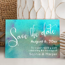 Search for purple and teal save the dates Couple