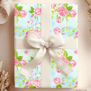 Search for watercolour roses wrapping paper Vintage