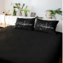 Search for add your name pillowcases Black and white